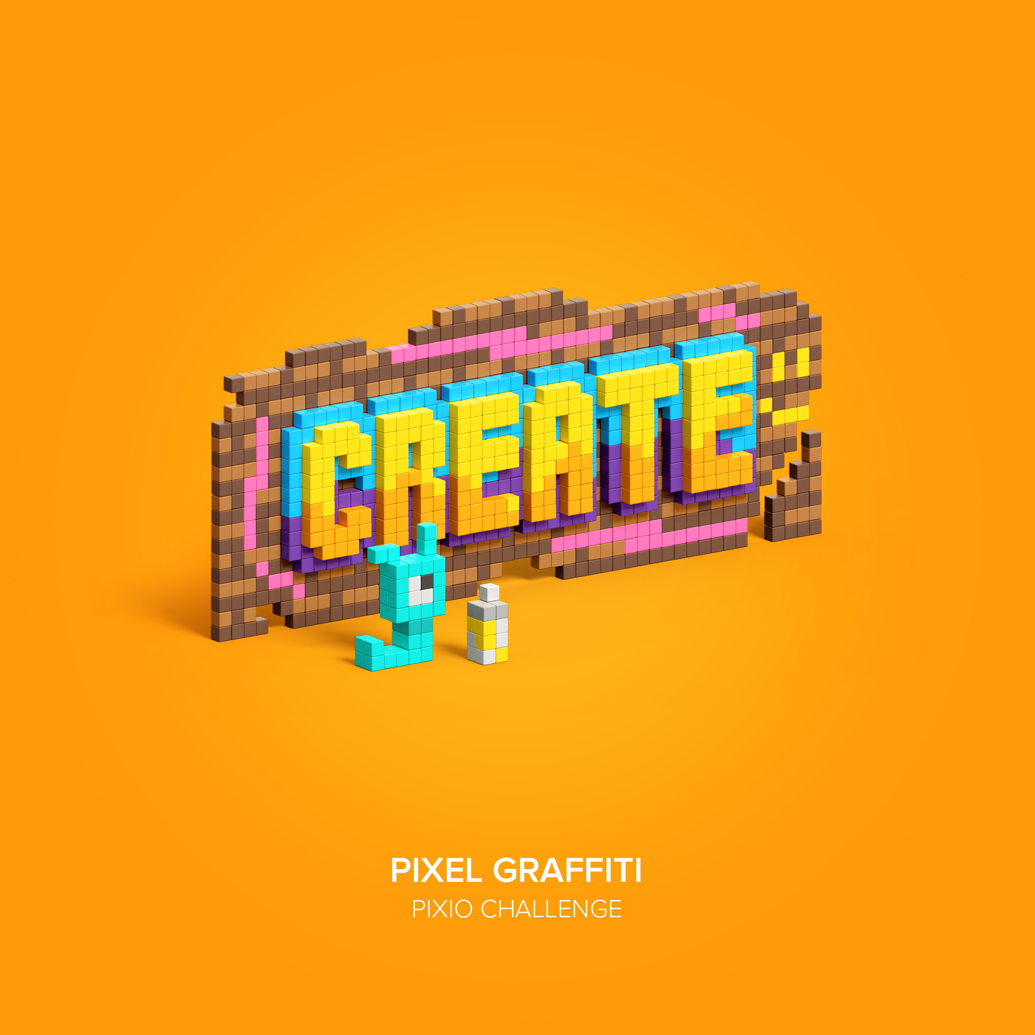 Pixel graffiti
