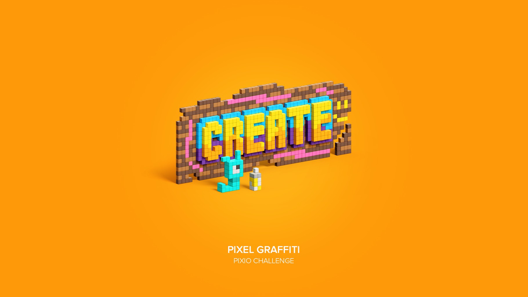 Pixel graffiti